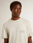 Men's Gray T-Shirt With Black Lettering T-Shirts & Polo Shirts Men Golden Goose Gray - 5
