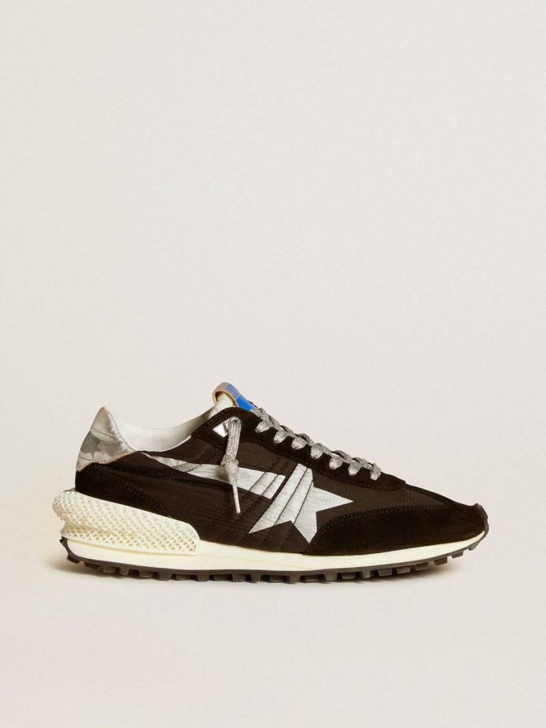 Men’s Marathon With Black Ripstop Nylon Upper And Silver Star Men Golden Goose Marathon - 1