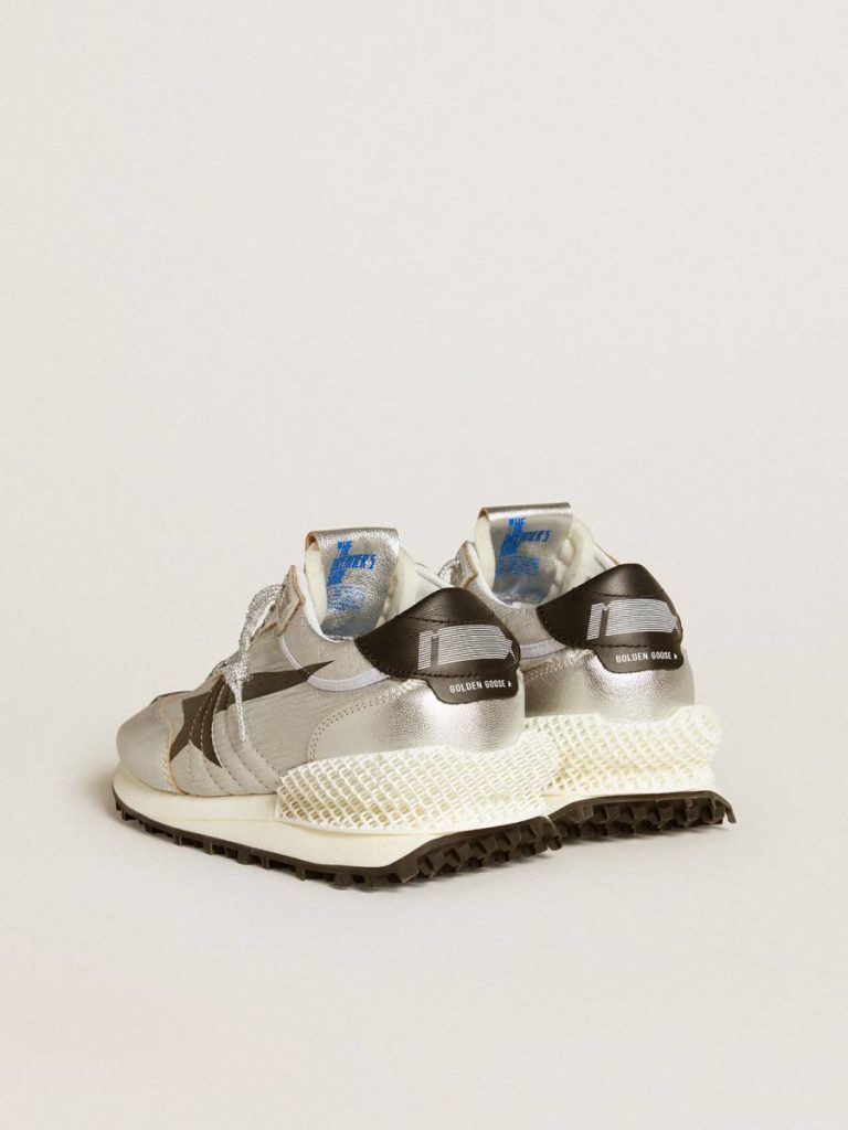 Men’s Marathon With Silver Ripstop Nylon Upper And Black Star Men Golden Goose Marathon - 5
