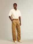 Men's Short-Sleeved Shirt In Ecru-Colored Cotton Ecru Men Golden Goose Shirts - 3