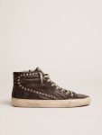 Men's Slide Black With Studs Slide Men Golden Goose - 1