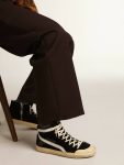 Men's Slide Penstar In Black Suede With Black Star And White Flash Golden Goose Slide Men - 3