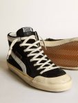 Men's Slide Penstar In Black Suede With Black Star And White Flash Golden Goose Slide Men - 4