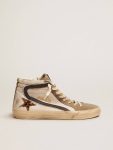 Men's Slide With Leopard Print Pony Skin Star And Black Flash Men Slide Golden Goose - 1