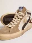Men's Slide With Leopard Print Pony Skin Star And Black Flash Men Slide Golden Goose - 4