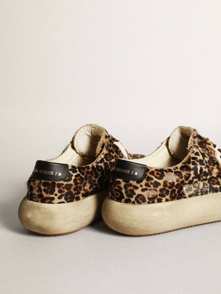 Men's Space-Star In Leopard Print Pony Skin With Black Star And Heel Golden Goose Space-Star Men - 5
