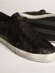 Men's Super-Star In Black Nappa With Black Suede Star And Heel Tab Super-Star Golden Goose Men - 4
