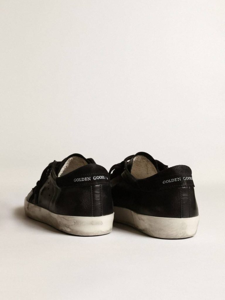 Men's Super-Star In Black Nappa With Black Suede Star And Heel Tab Super-Star Golden Goose Men - 5