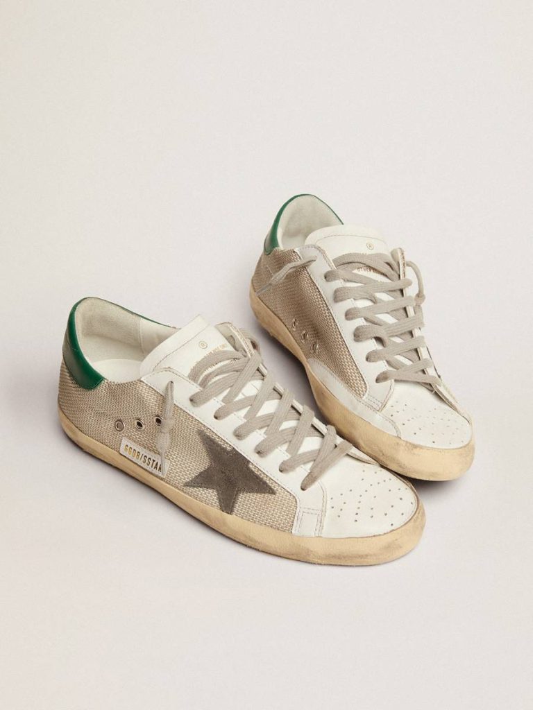 Men's Super-Star In Light Silver Mesh With Gray Star Golden Goose Men Super-Star - 2
