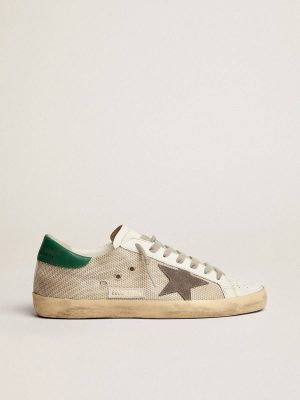 Men's Super-Star In Light Silver Mesh With Gray Star Golden Goose Men Super-Star - 1