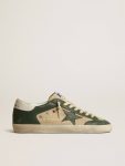 Men's Super-Star Ltd In Cream Mesh And Green Nappa With Nappa Star Golden Goose Men Super-Star - 1