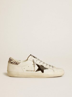 Men’s Super-Star Ltd With Suede Star And Pony Skin Heel Tab Golden Goose White Super-Star Men - 1