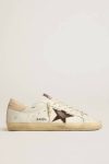 Men’s Super-Star Sneakers With Brown Suede Star And Pink Heel Tab Men Optical White Super-Star Golden Goose - 1
