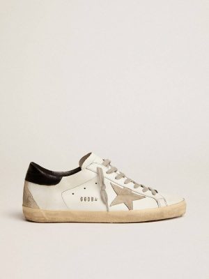 Men's Super-Star With Black Heel Tab And Metal Stud Lettering Super-Star Golden Goose Men - 1
