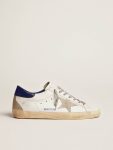 Men's Super-Star With Suede Star And Blue Heel Tab Golden Goose Men Super-Star - 1