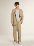 Men's Travertine-Colored Joggers Jeans & Pants Men Travertine Golden Goose - 3