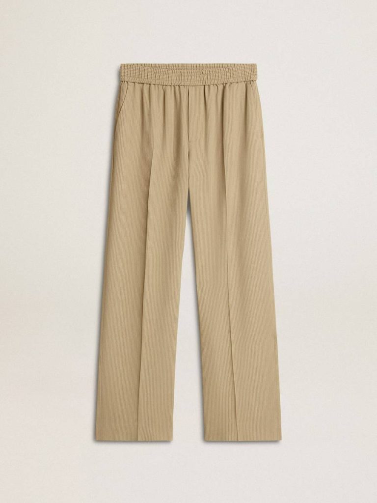 Men's Travertine-Colored Joggers Jeans & Pants Men Travertine Golden Goose - 1