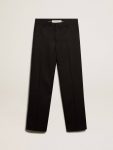 Men’s Tuxedo Pants In Black Wool Gabardine Men Jeans & Pants Black Golden Goose - 1