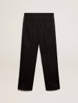 Men’s Tuxedo Pants In Black Wool Gabardine Men Jeans & Pants Black Golden Goose - 5