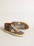 Mid Star In Green Canvas With Leather Star And Black Flash Mid Star Men Golden Goose - 2