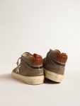 Mid Star In Green Canvas With Leather Star And Black Flash Mid Star Men Golden Goose - 4
