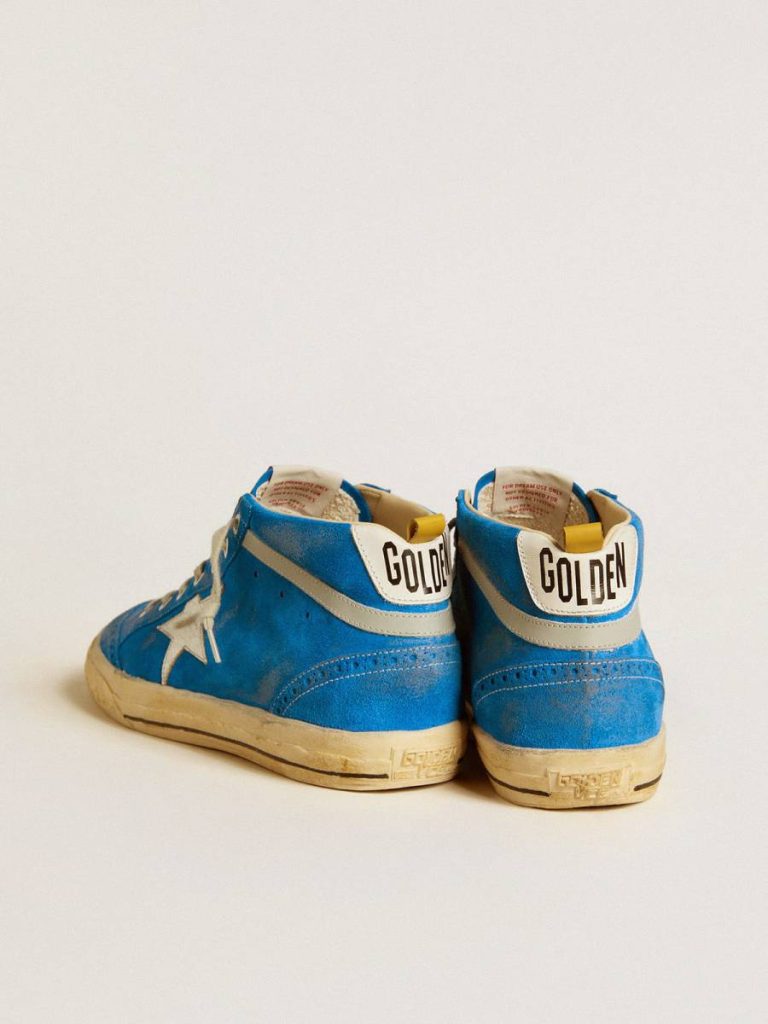 Mid Star In Suede With Metallic Leather Star And Leather Heel Tab Men Mid Star Golden Goose - 4