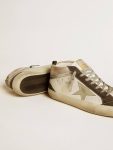 Mid Star Mid Star With Gray Leather Star And Metallic Silver Leather Flash White Golden Goose Men - 3