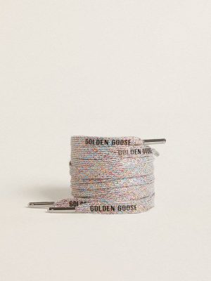 Multicolor Lurex Laces With Contrasting Black Logo Women Golden Goose Multicolor Laces - 1