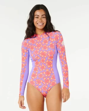 Neon Isles Long Sleeve Upf Surfsuit Rip Curl One Pieces Women - 1