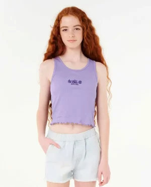 Neon Isles Rib Tank Rip Curl Tops & Tees Kids - 1