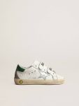 Old School Young With Metallic Leather Star And Green Heel Tab Boys (4-10 Years) Kids Golden Goose - 1