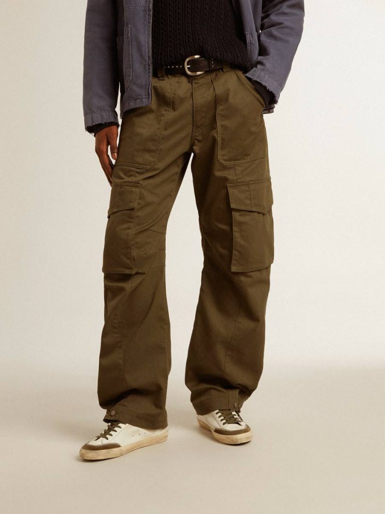 Olive Green Cargo Pants Jeans & Pants Olive Green Golden Goose Men - 2