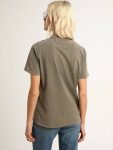 Olive-Green Regular-Fit T-Shirt With Golden Lettering On The Front Women Olive Green Golden Goose T-Shirts & Tops - 4