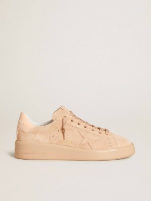 Purestar Golden Goose Women Purestar In Suede With Suede Star And Light Pink Leather Heel Tab - 1