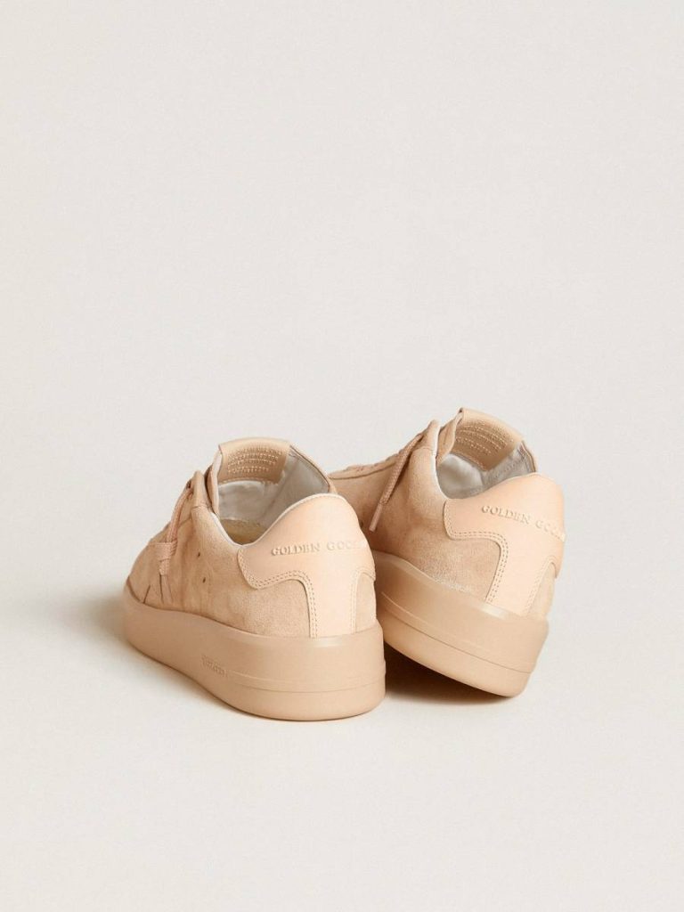 Purestar Golden Goose Women Purestar In Suede With Suede Star And Light Pink Leather Heel Tab - 4