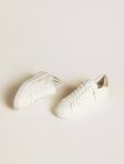 Purestar Golden Goose Women Purestar With Leather Star And Suede Heel Tab With Swarovski Crystals White - 2