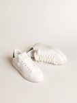 Purestar Men Golden Goose Purestar With White Bio-Based Star And Mat Green Leather Heel Tab - 2