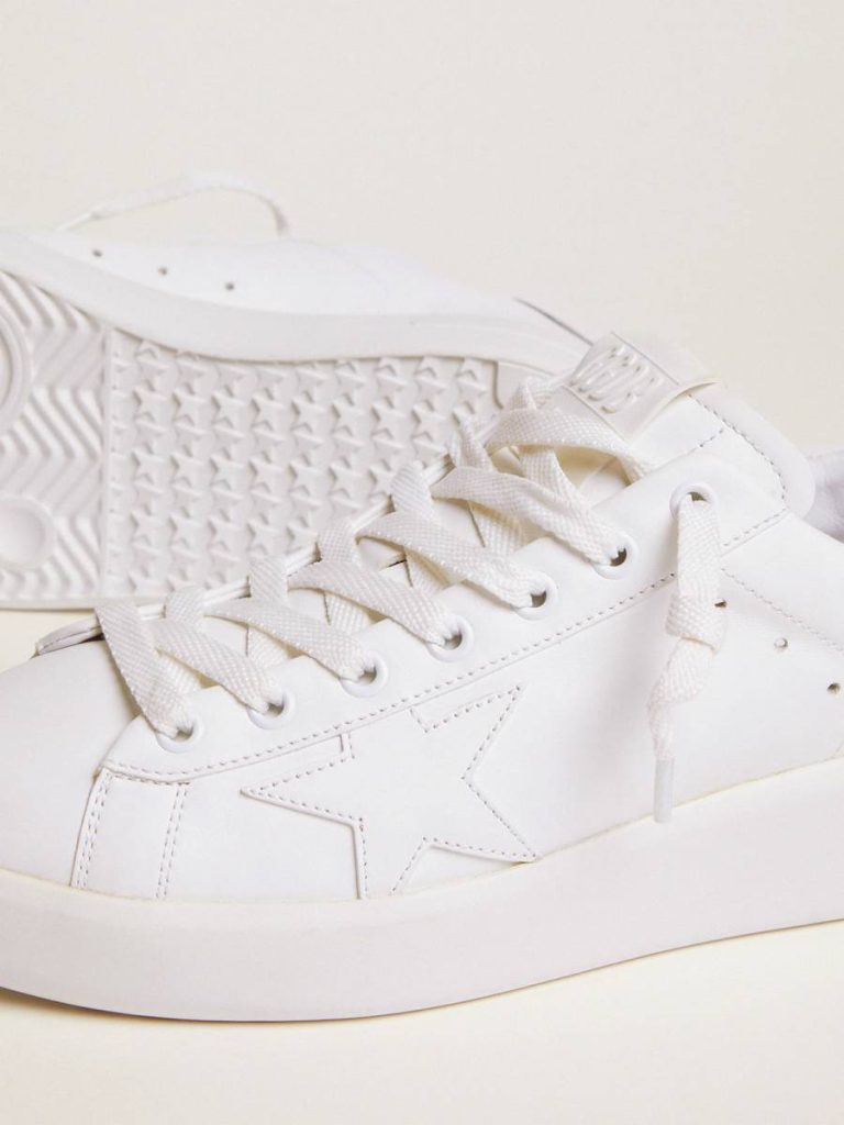 Purestar White Women Women's Purestar Sneakers With Glittery Silver Heel Tab Golden Goose - 3