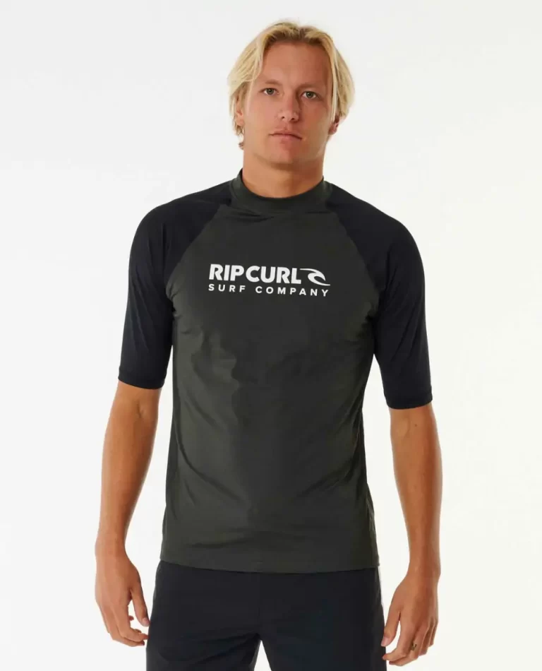 Rash Guards Men Rip Curl Shock Uv Short Sleeve Rash Vest - 1