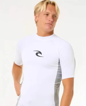 Rash Guards Men Rip Curl Waves Uv Short Sleeve Rash Guard - 1