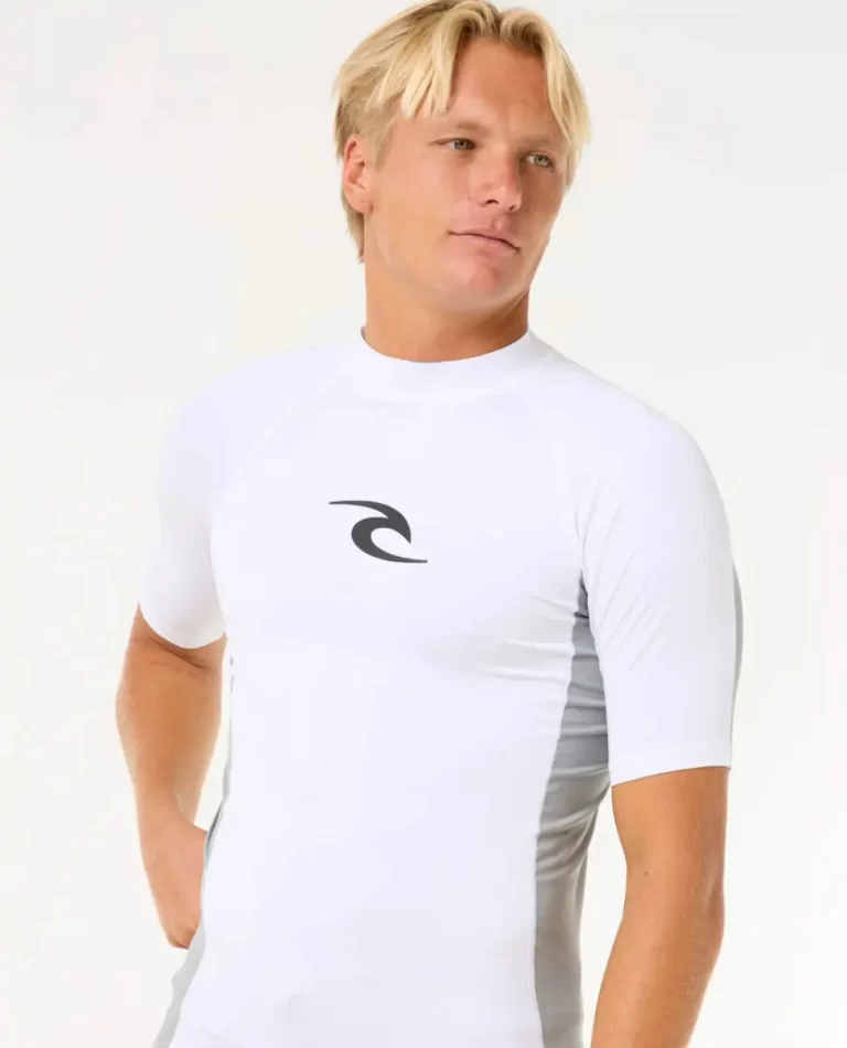 Rash Guards Men Rip Curl Waves Uv Short Sleeve Rash Guard - 1