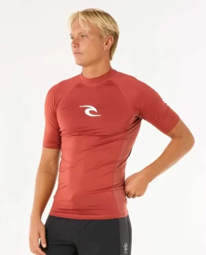 Rash Guards Rip Curl Waves Uv Short Sleeve Rash Guard Men - 1