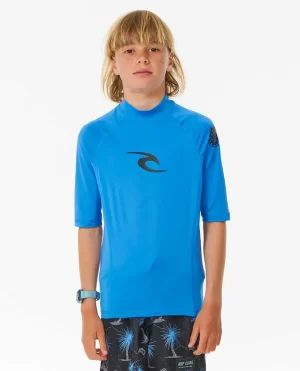 Rash Guards & Vest Kids Rip Curl Brand Wave Uv Short Sleeve Rash Guard - 1