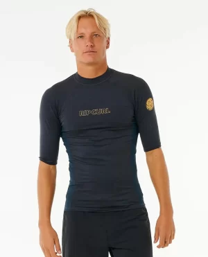 Rip Curl Dawn Patrol Uv Short Sleeve Rash Guard Rash Guards Men - 1