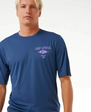 Rip Curl Icons Surflite Uv Short Sleeve Rash Guard Rash Guards Men - 1