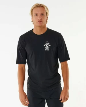 Rip Curl Icons Surflite Uv Short Sleeve Rash Guard Rash Guards Men - 1