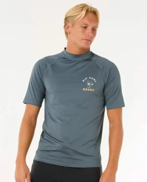 Rip Curl Island Vibe Upf Short Sleeve Rash Guard Men Rash Guards - 1
