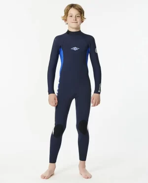 Rip Curl Junior Dawn Patrol Back Zip 3/2Fullsuit Wetsuit Kids Steamers - 1