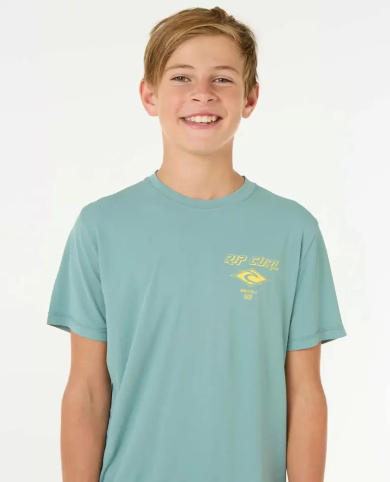 Rip Curl Kids Icons Surflite Uv Short Sleeve Rash Vest Rash Guards & Vest - 5
