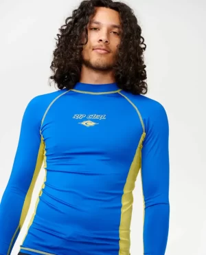 Rip Curl Men Fade Out Uv Long Sleeve Rash Guard Rash Guards - 1